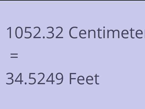 1052.32 CM TO FEET