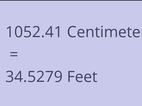 1052.41 CM TO FEET