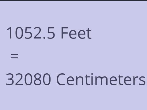 1052.5 FEET TO CM