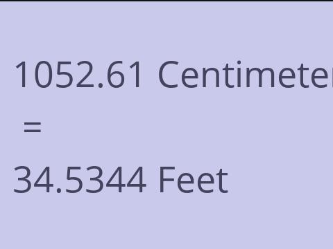 1052.61 CM TO FEET