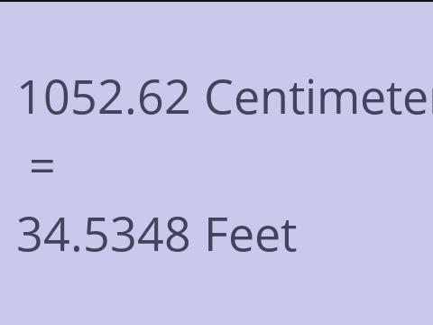 1052.62 CM TO FEET