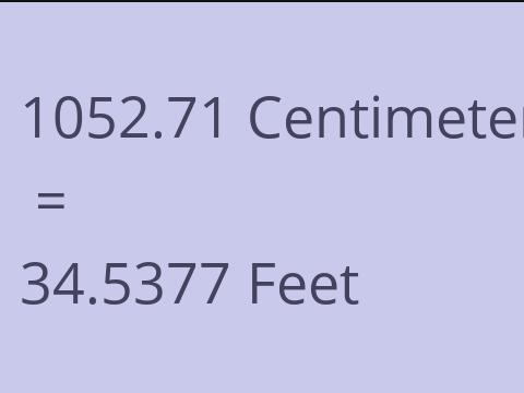 1052.71 CM TO FEET