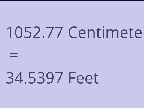 1052.77 CM TO FEET