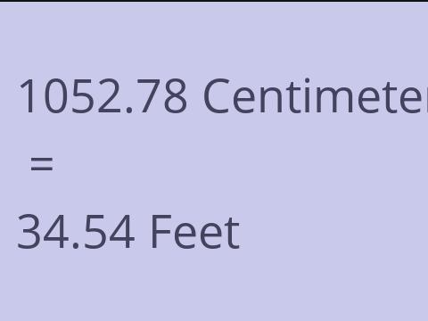 1052.78 CM TO FEET