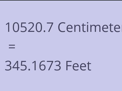 10520.7 CM TO FEET