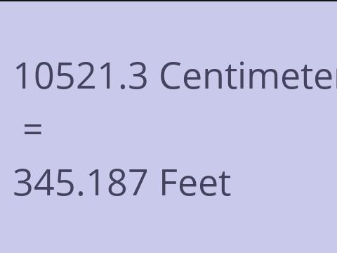 10521.3 CM TO FEET
