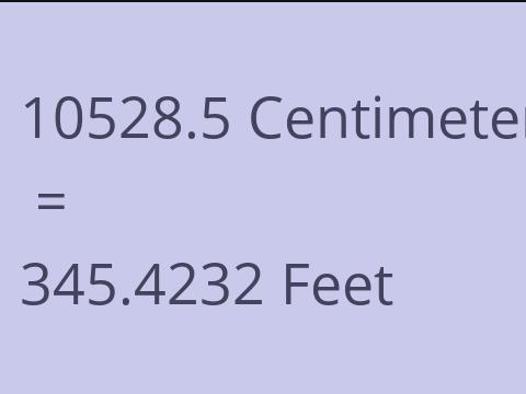 10528.5 CM TO FEET