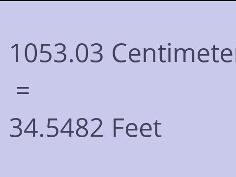 1053.03 CM TO FEET