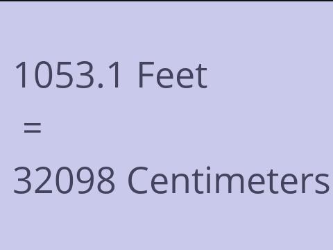 1053.1 FEET TO CM