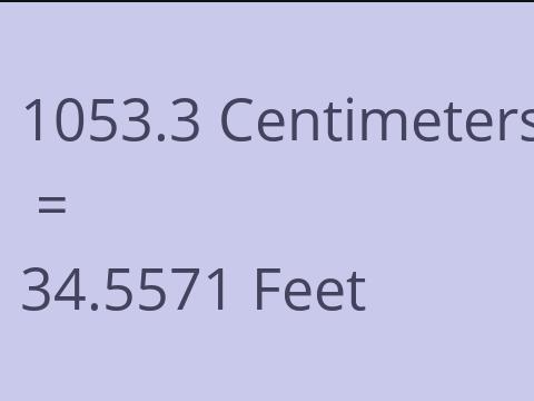 1053.3 CM TO FEET