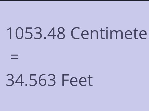 1053.48 CM TO FEET