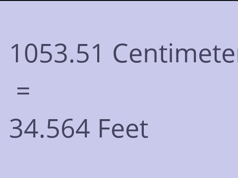 1053.51 CM TO FEET