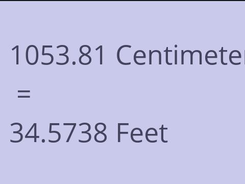 1053.81 CM TO FEET