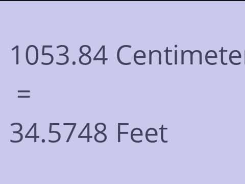 1053.84 CM TO FEET