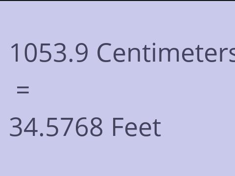 1053.9 CM TO FEET