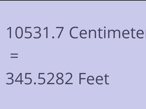 10531.7 CM TO FEET