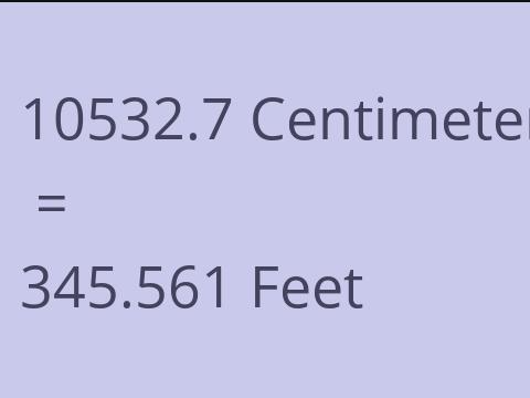 10532.7 CM TO FEET