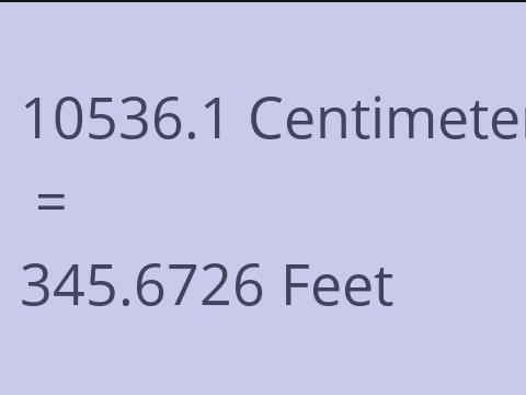 10536.1 CM TO FEET
