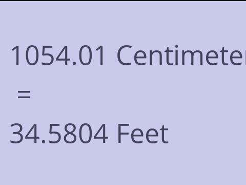 1054.01 CM TO FEET