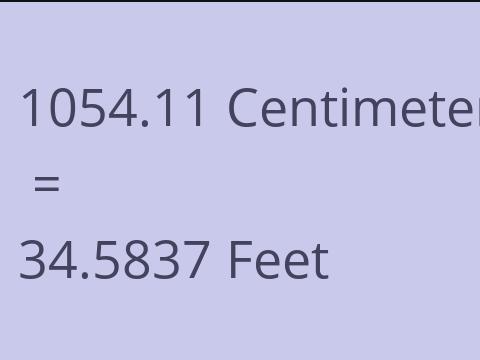 1054.11 CM TO FEET