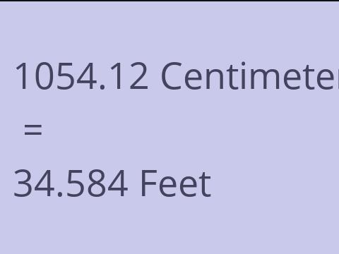 1054.12 CM TO FEET