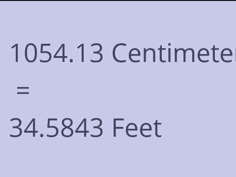 1054.13 CM TO FEET