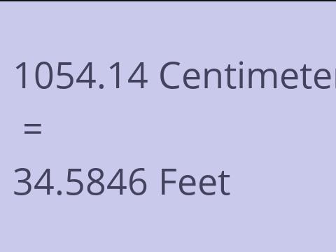 1054.14 CM TO FEET