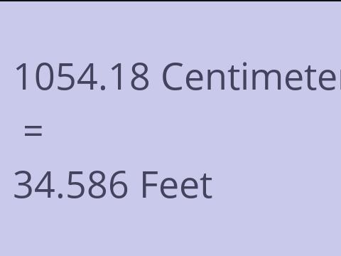 1054.18 CM TO FEET