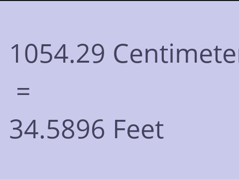 1054.29 CM TO FEET