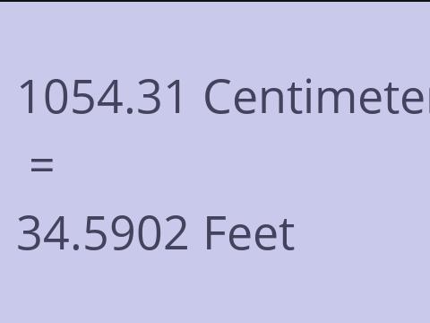 1054.31 CM TO FEET