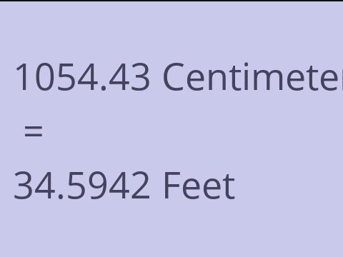 1054.43 CM TO FEET