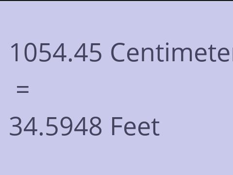 1054.45 CM TO FEET