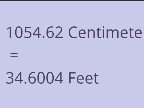 1054.62 CM TO FEET