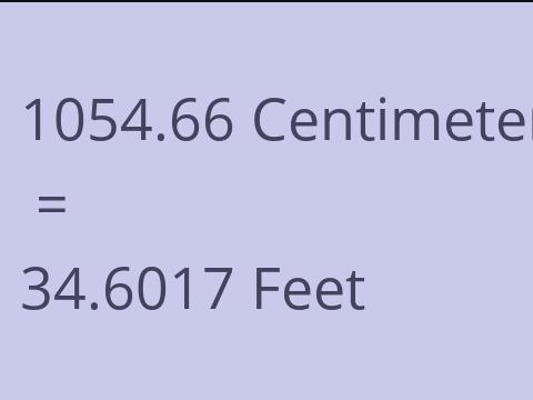 1054.66 CM TO FEET