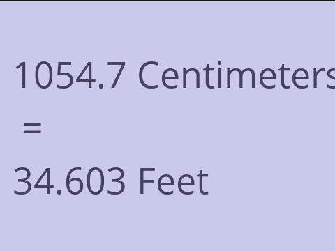 1054.7 CM TO FEET