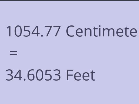 1054.77 CM TO FEET