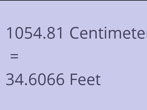 1054.81 CM TO FEET