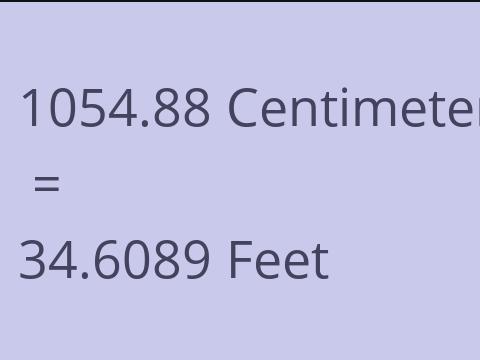 1054.88 CM TO FEET