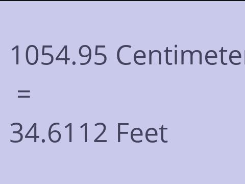 1054.95 CM TO FEET