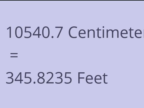 10540.7 CM TO FEET