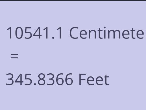 10541.1 CM TO FEET