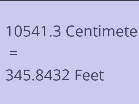 10541.3 CM TO FEET