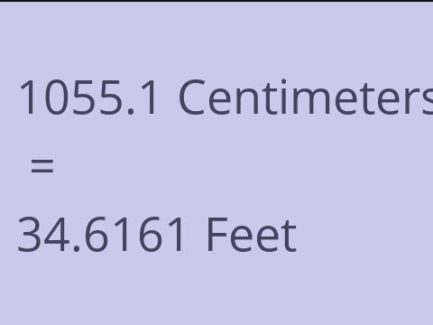 1055.1 CM TO FEET