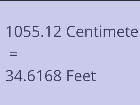 1055.12 CM TO FEET