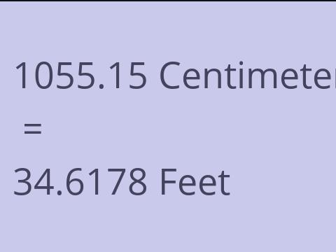 1055.15 CM TO FEET