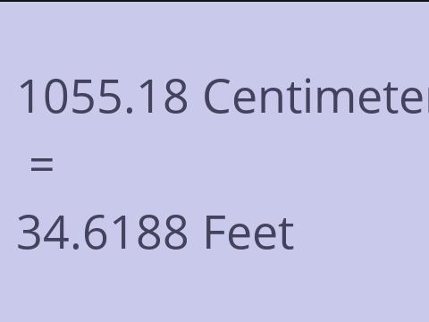 1055.18 CM TO FEET