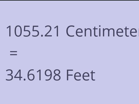 1055.21 CM TO FEET