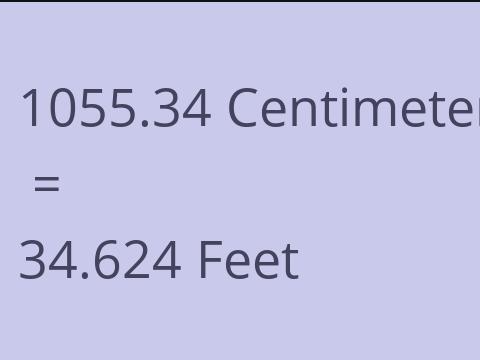 1055.34 CM TO FEET