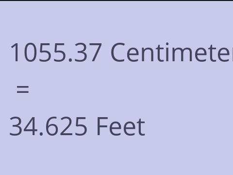 1055.37 CM TO FEET