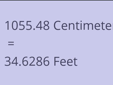 1055.48 CM TO FEET